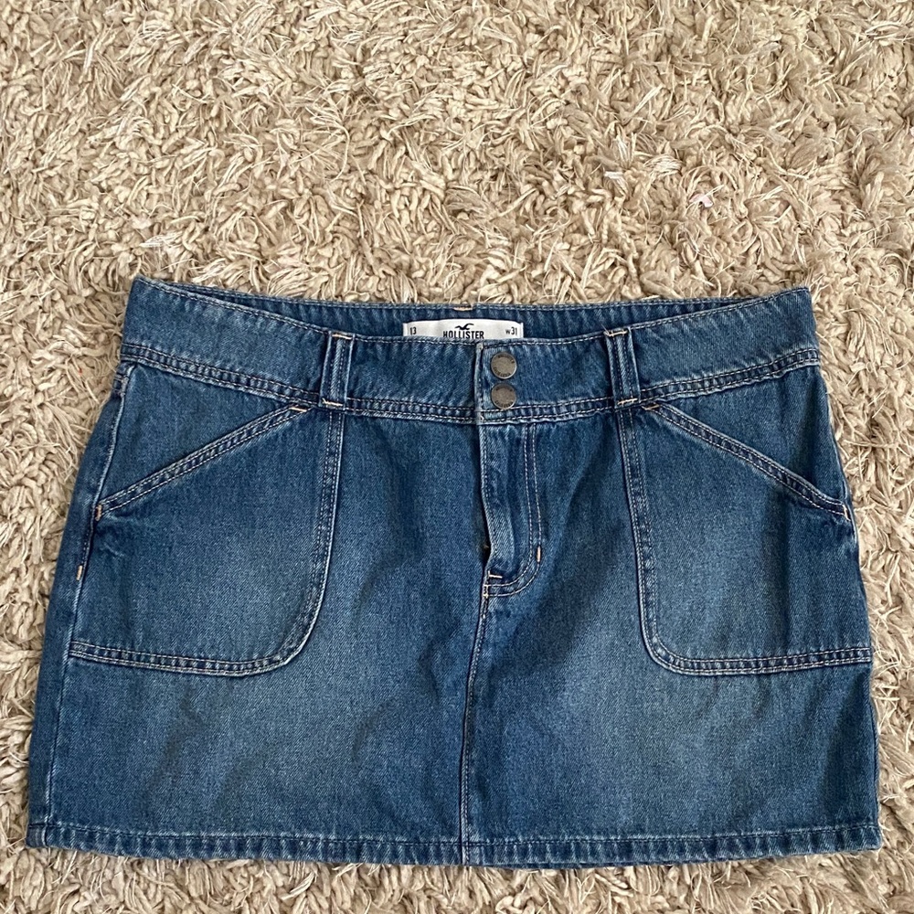 Hollister Blue Denim Mini Skirt